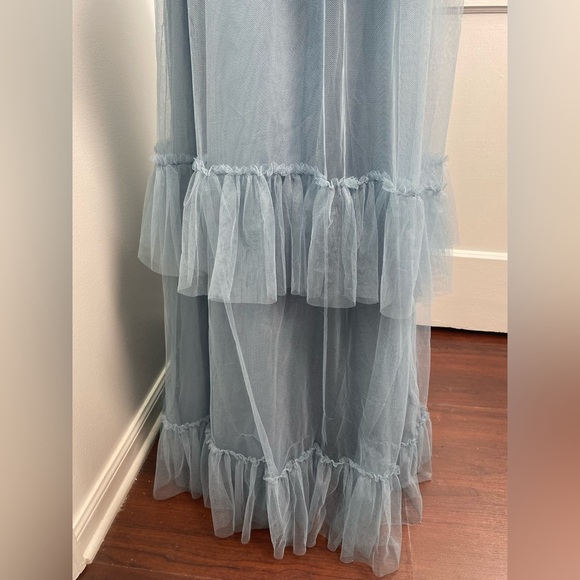 REVELY NWT Frankie Convertible Satin & Tul Le Dress in French Blue - Picture 5 of 15